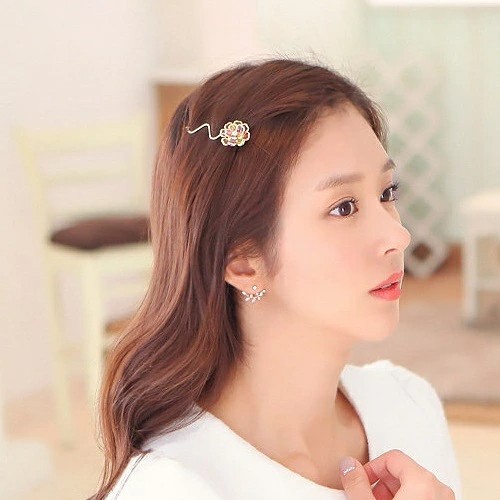 Korean Elegant Silver Plated Contemporary Jacket Front Back Stud Leaf Earrings