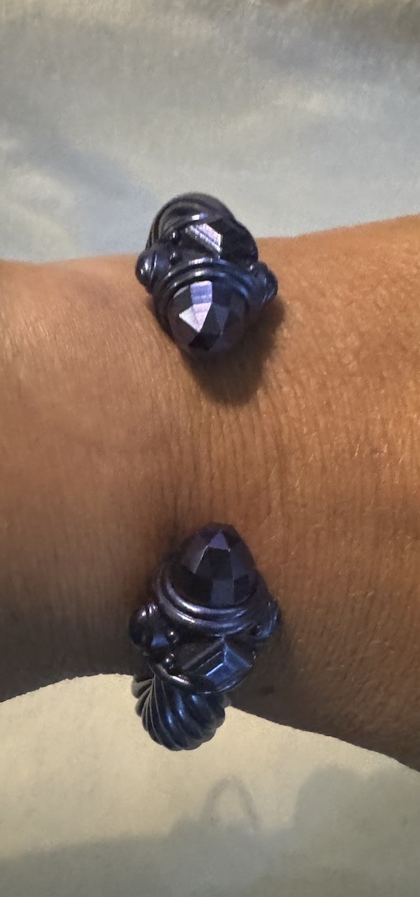 David Yurman Blue Aluminum Renaissance Cuff Size Medium