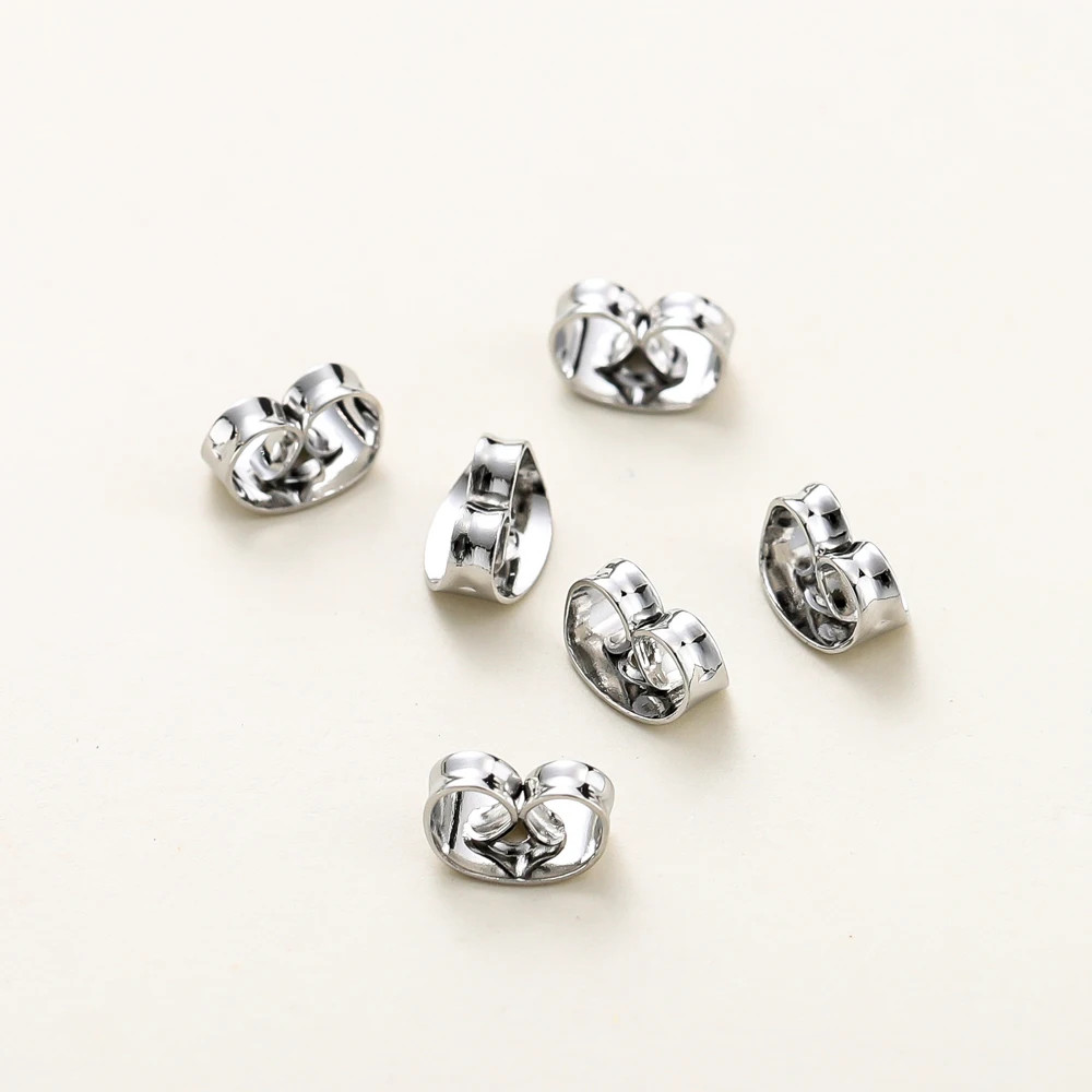 50pcs 18K/14K Gold Earring Backs Replacement Yellow Gold Ear Locking for Stud