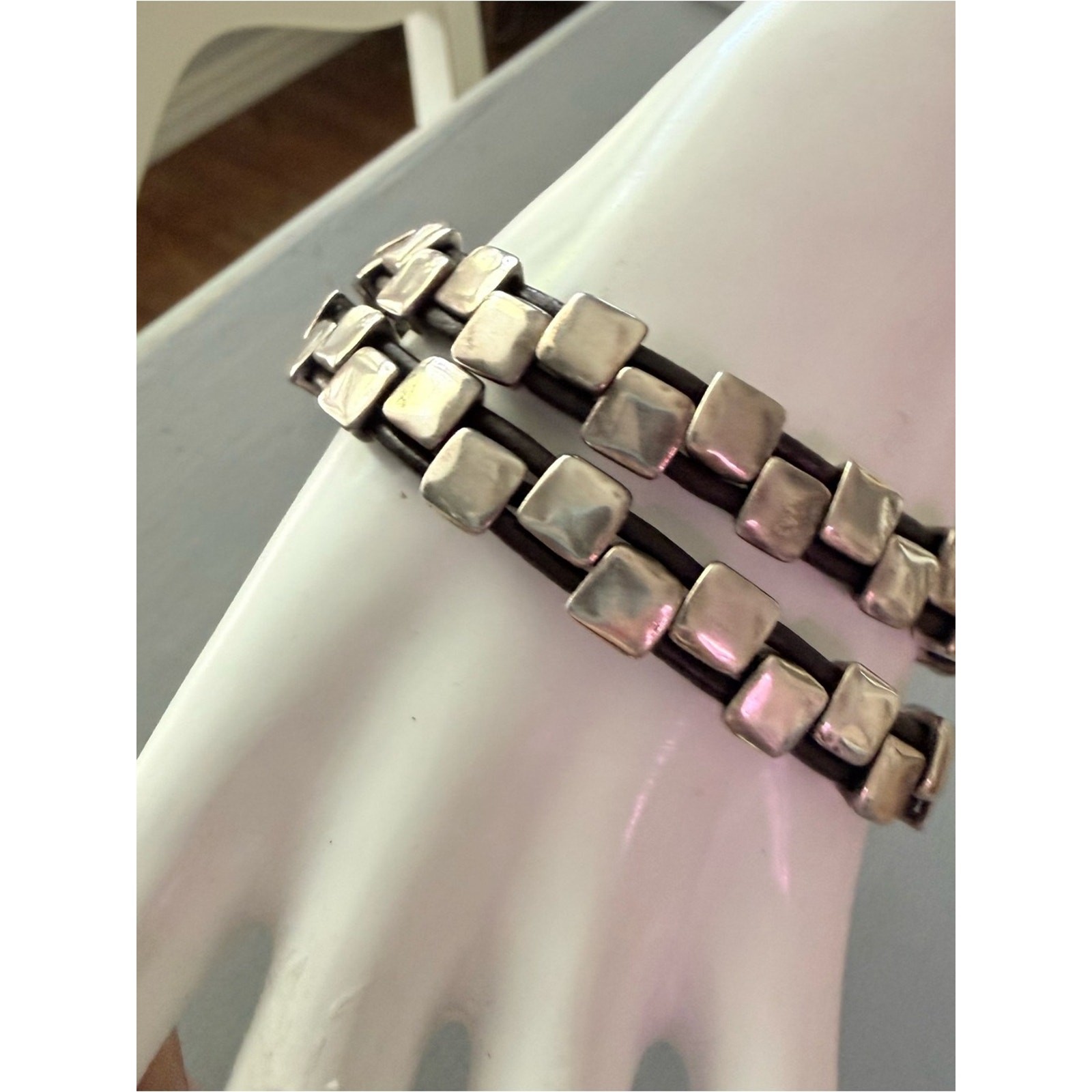 Uno de 50 Square Beaded Necklace