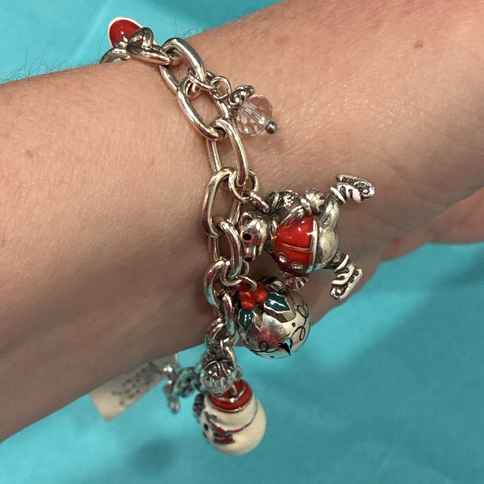 NEW Brighton Silver Plated Christmas Holiday Charm Bracelet JB3362