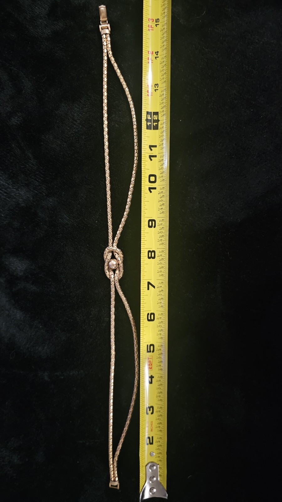 Statement Necklace-Bigney “Love Knot” snakechain necklace 1/20 12k gf. Vintage.