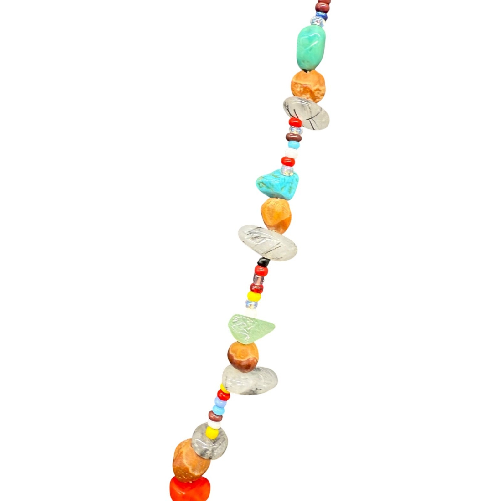 Semi-Precious Gemstones Multicolor Beaded Necklace