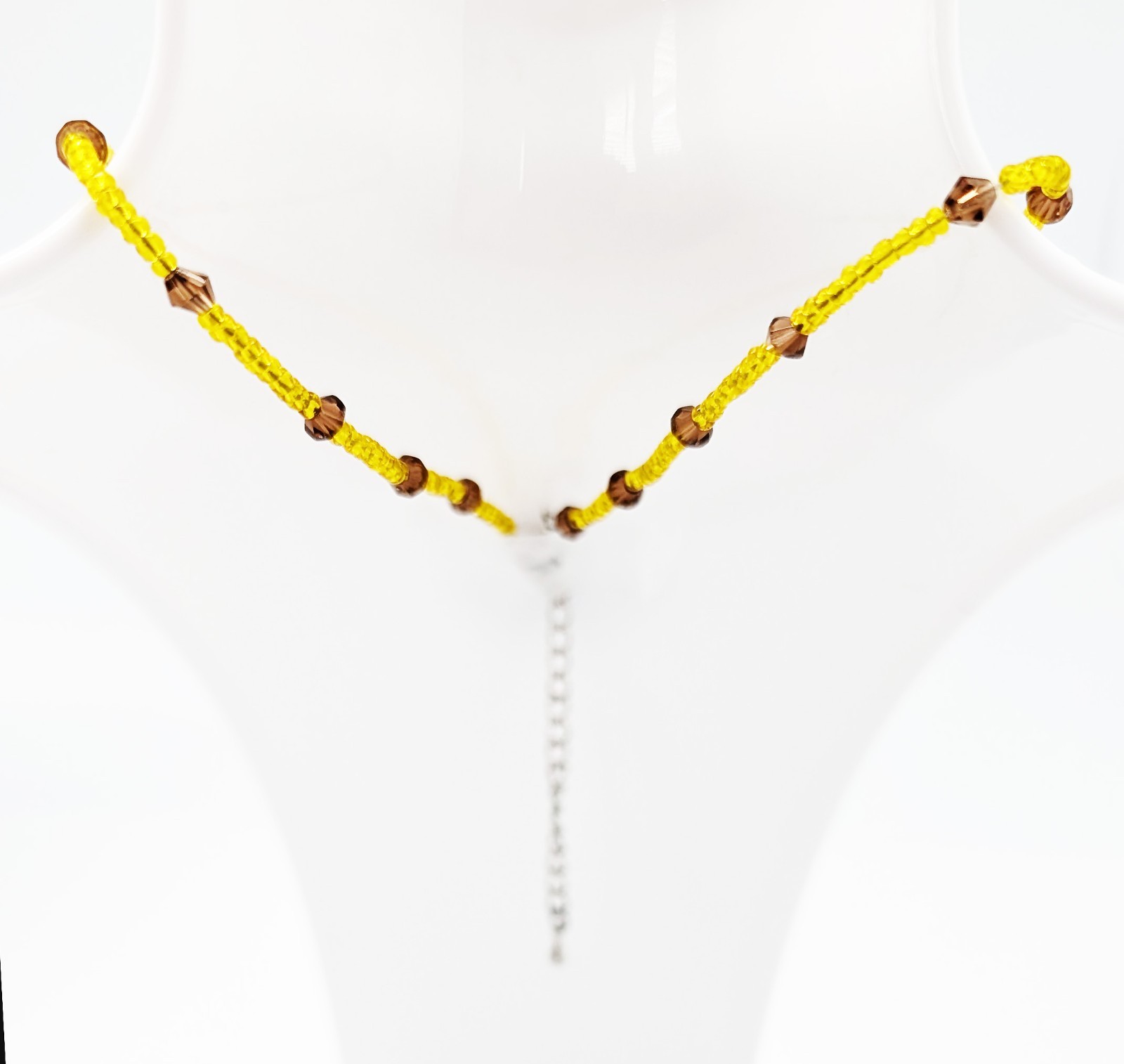 DESIGNER INSPIRED 19 in YELLOW BROWN CRYSTAL GOLD BRONZE BUTTERFLY JEWELRY SET
