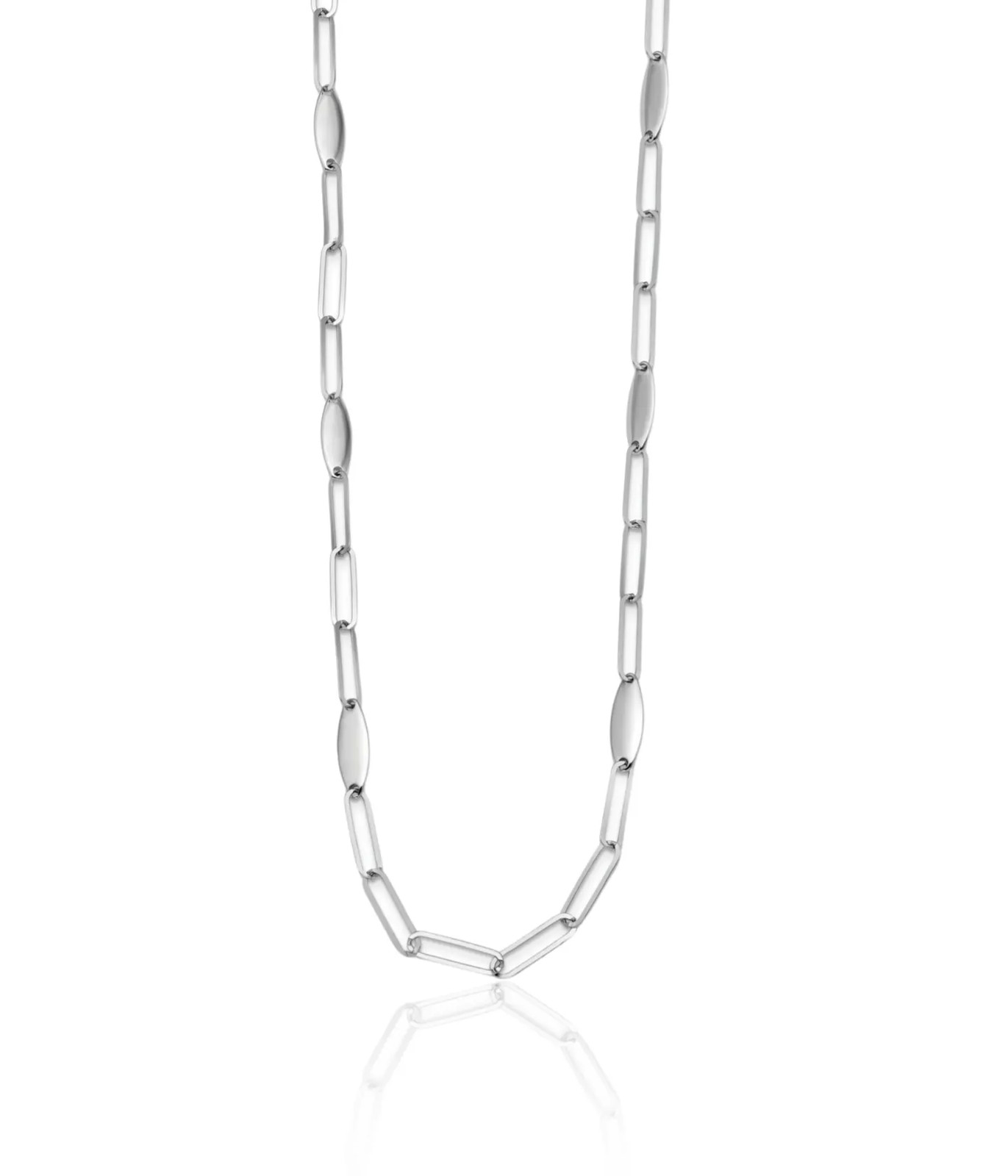 925 Sterling Silver Oval Link Chain Necklace