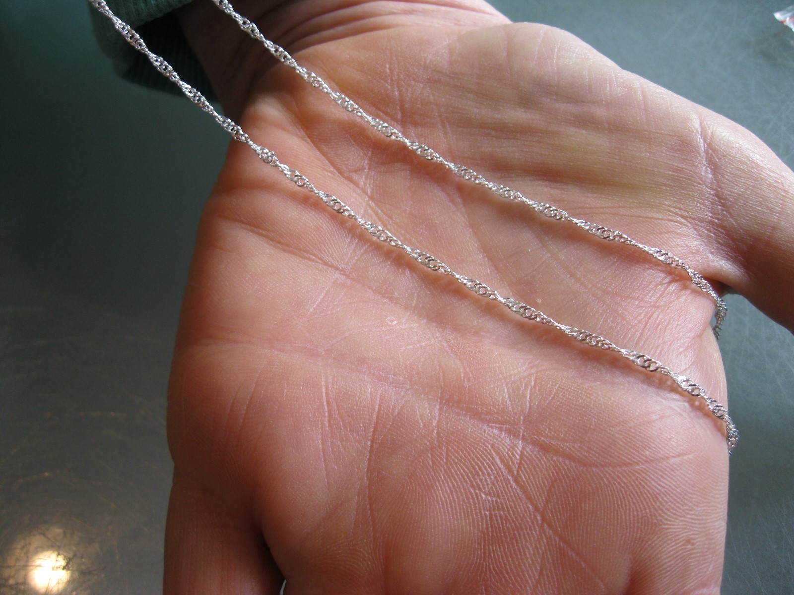 Sterling Silver fashion Jewelry 1.4mm Twisted Wave Chain 16″ Necklace