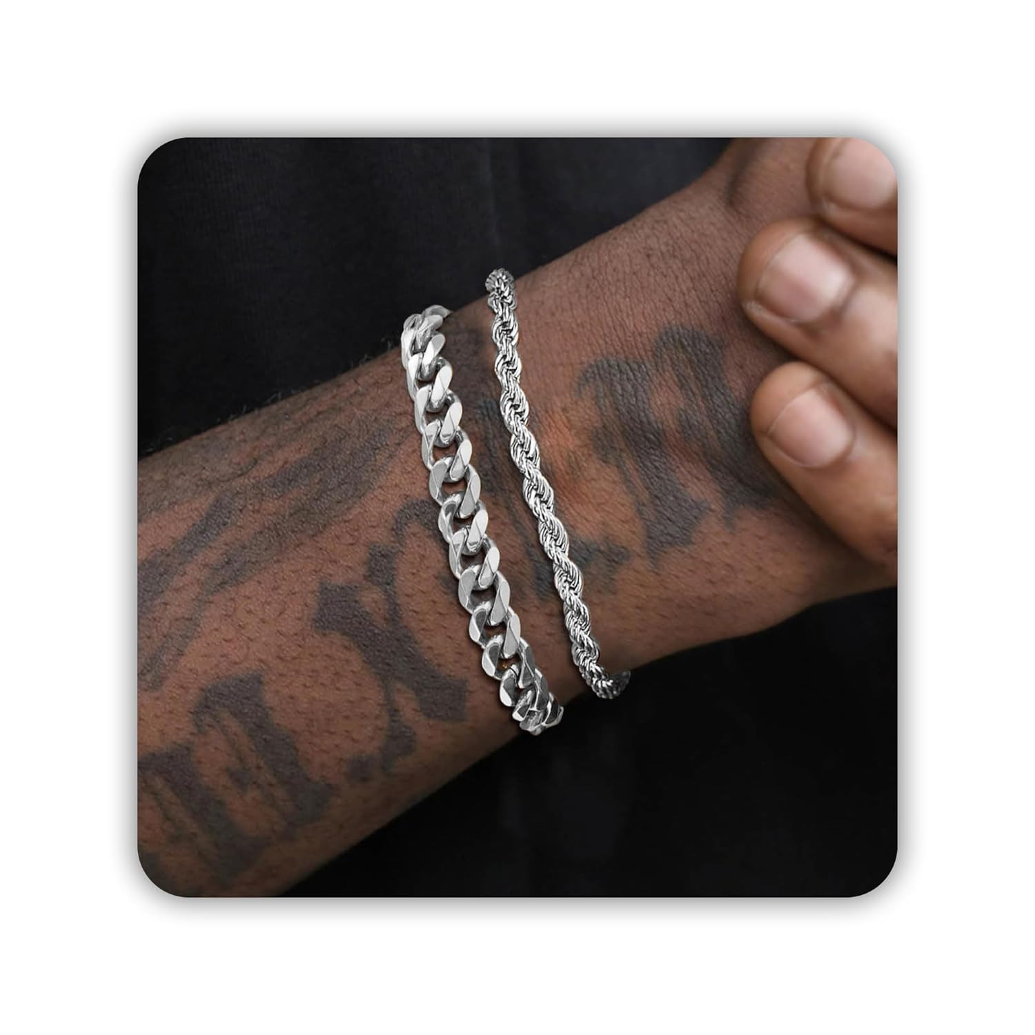 Silver Chain Bracelet for Men Easter Gifts for Teens Boy Gifts Ideas as Boys Eas