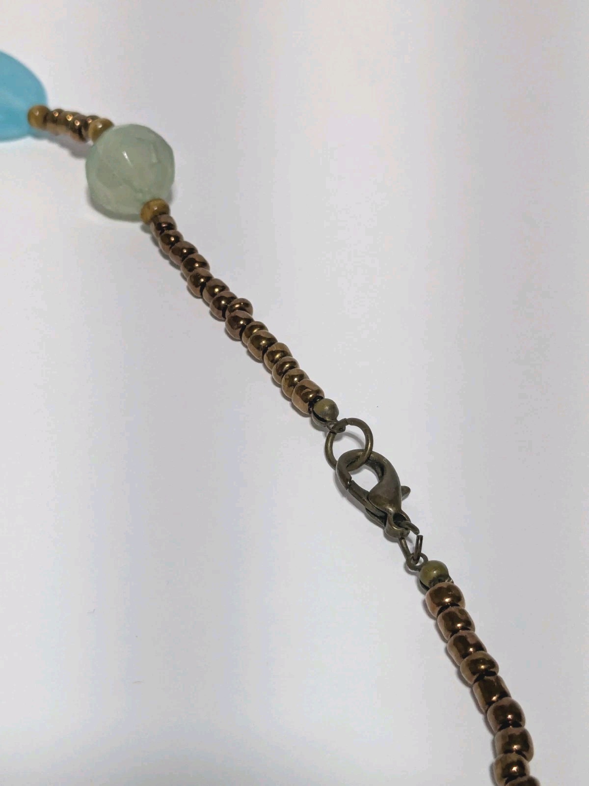 Multicolor & Multi Shaped Acrylic & Glass Beaded Necklace 32″. BOHO.