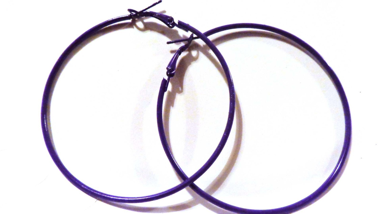 MEDIUM HOOP EARRINGS 2 INCH HOOP SIMPLE THIN HOOP EARRINGS ASSORTED COLORS