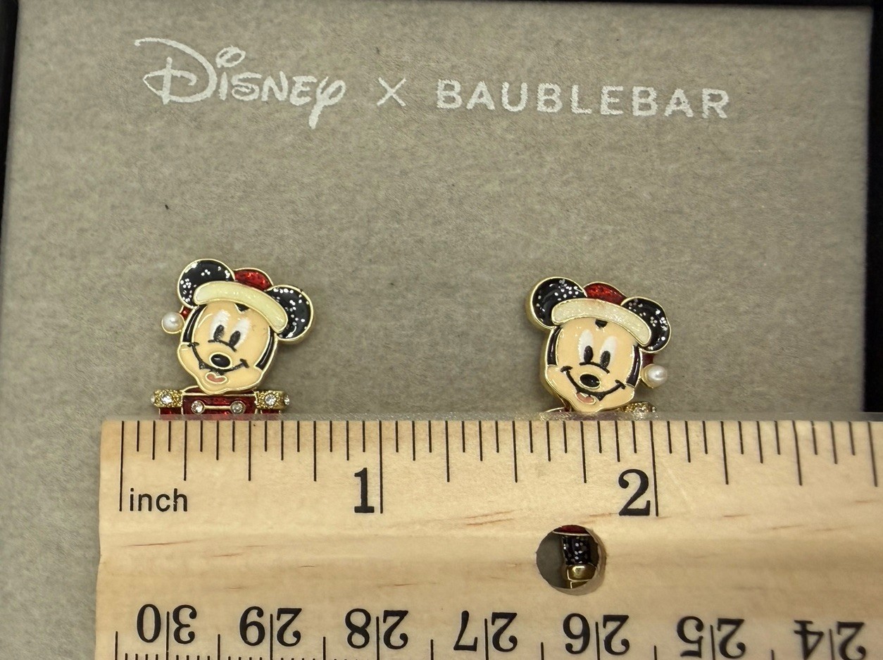 Disney x BaubleBar Mickey Mouse Nutcracker Dangle Earrings NIB 1.5”