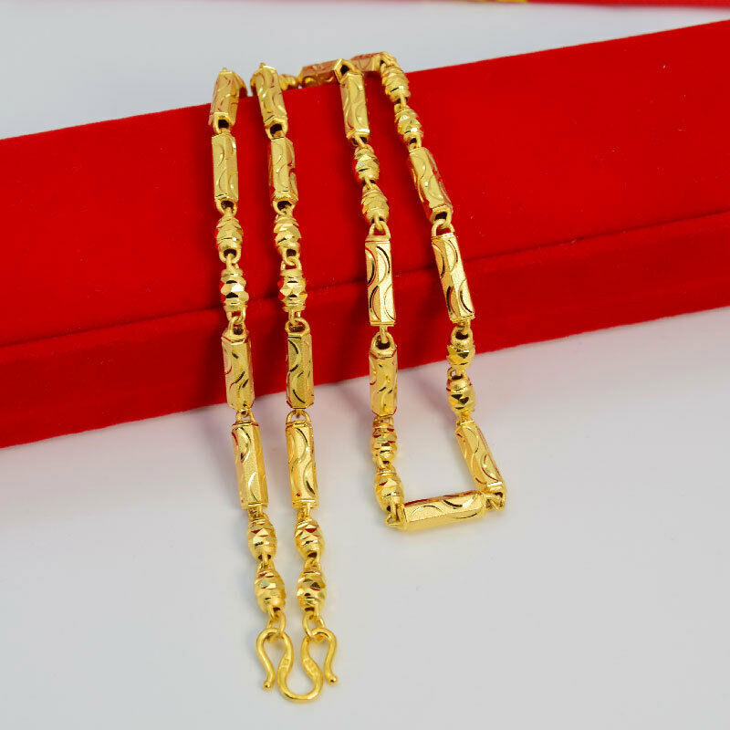 2022 Men’s Chain 22K 23K 24K Thai Baht Gold Filled Yellow GP Necklace Jewelry
