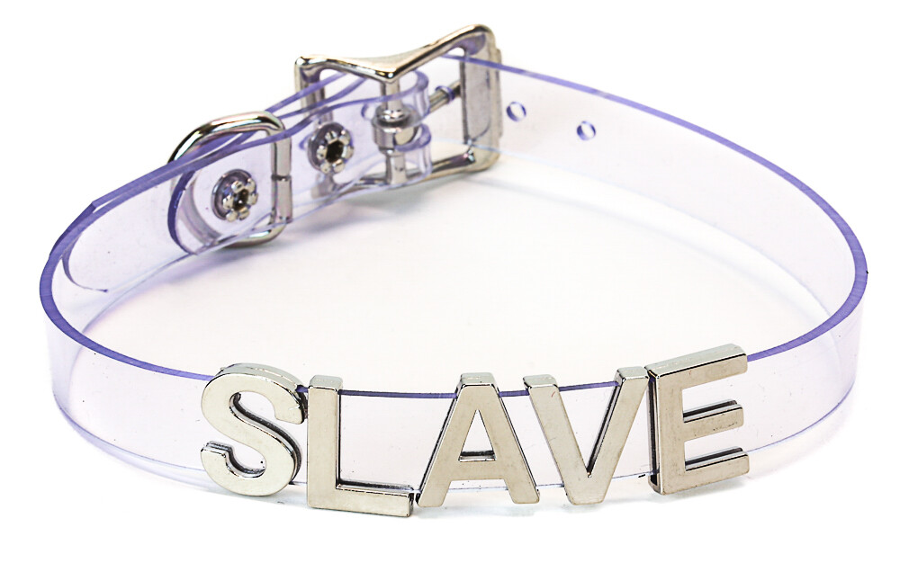 Clear Vinyl Slave PVC Bdsm-Choker-Slut-Collar-Restraint-Choker-Adult-Kinky