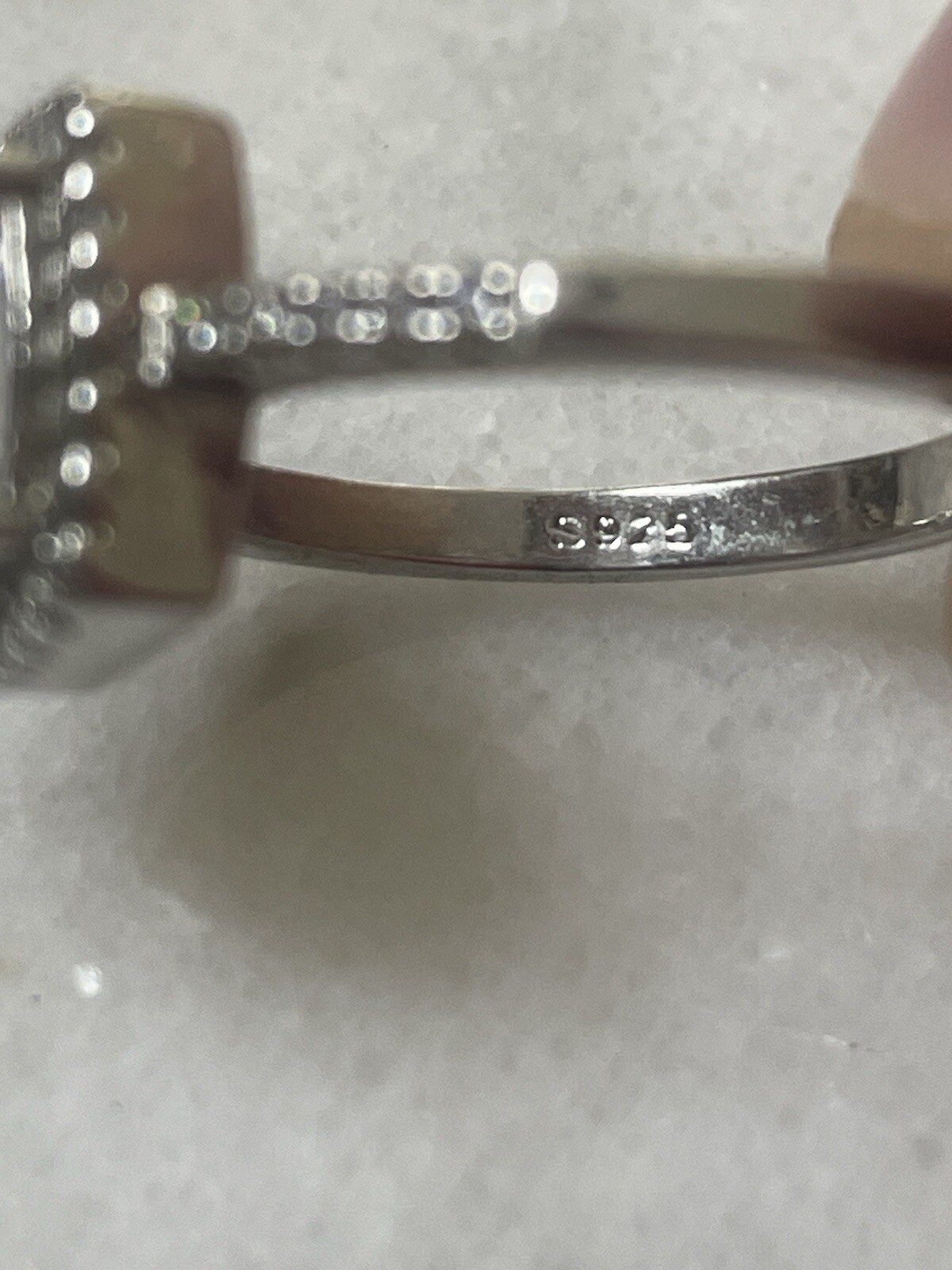 Engagement Ring S925 Sterling Silver Cubic Zerconia Size 8.5