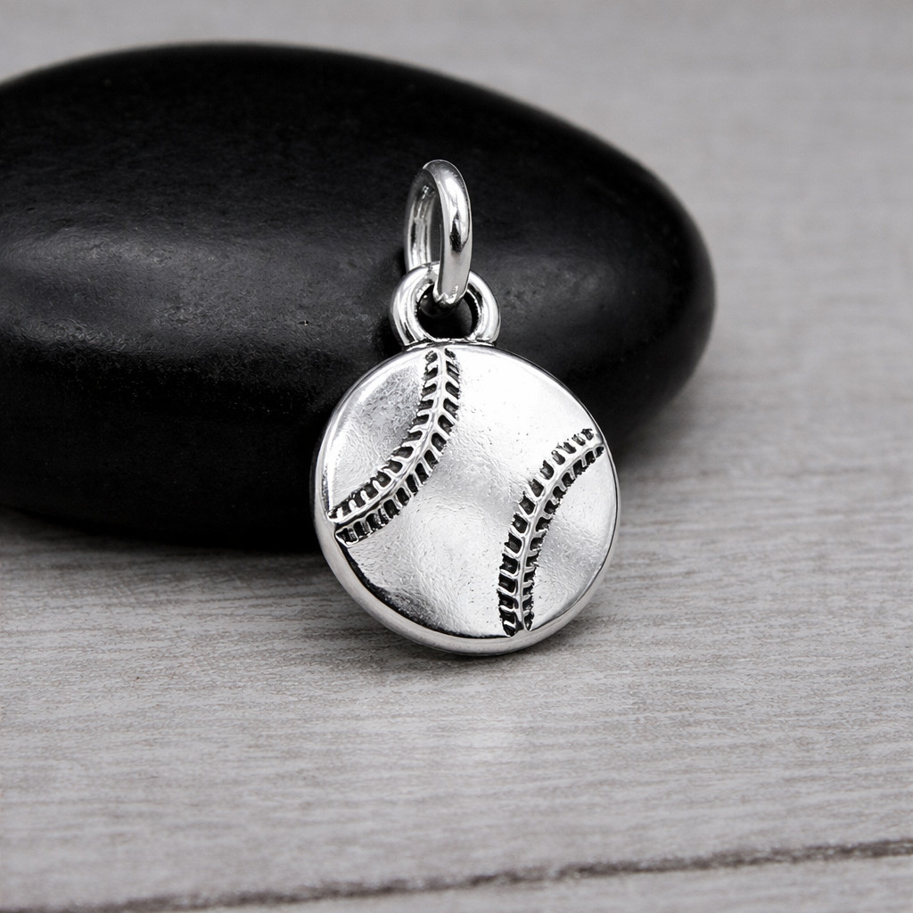 Silver Baseball Charm – Softball Charm – Baseball Jewelry – Softball Gift