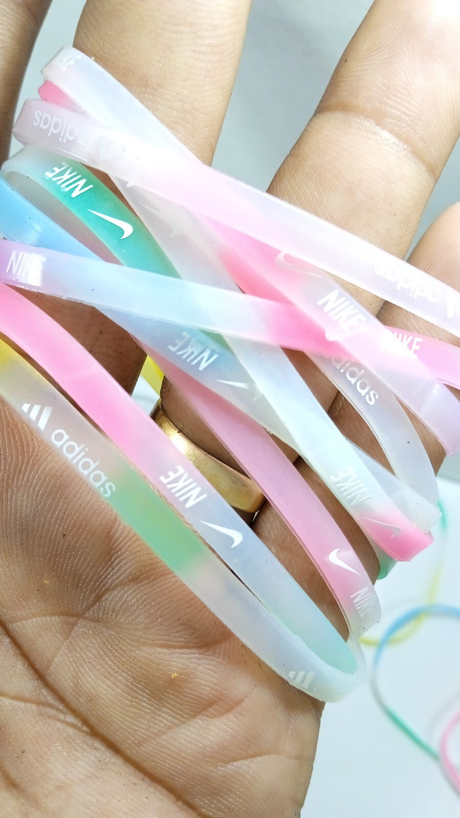 5 Wristbands Silicone Thin Bracelet Baller Bands Sports Band Kids Small Band
