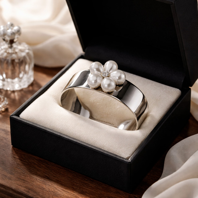 Beautiful Nickel-Free Pearl Cuff Bracelet