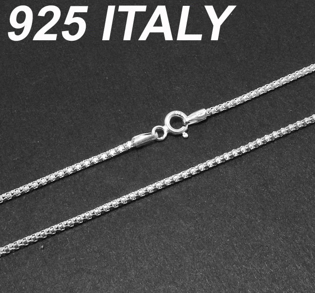 1.5mm Italian Sturdy Round Coreana Popcorn Chain Necklace Real Sterling Silver