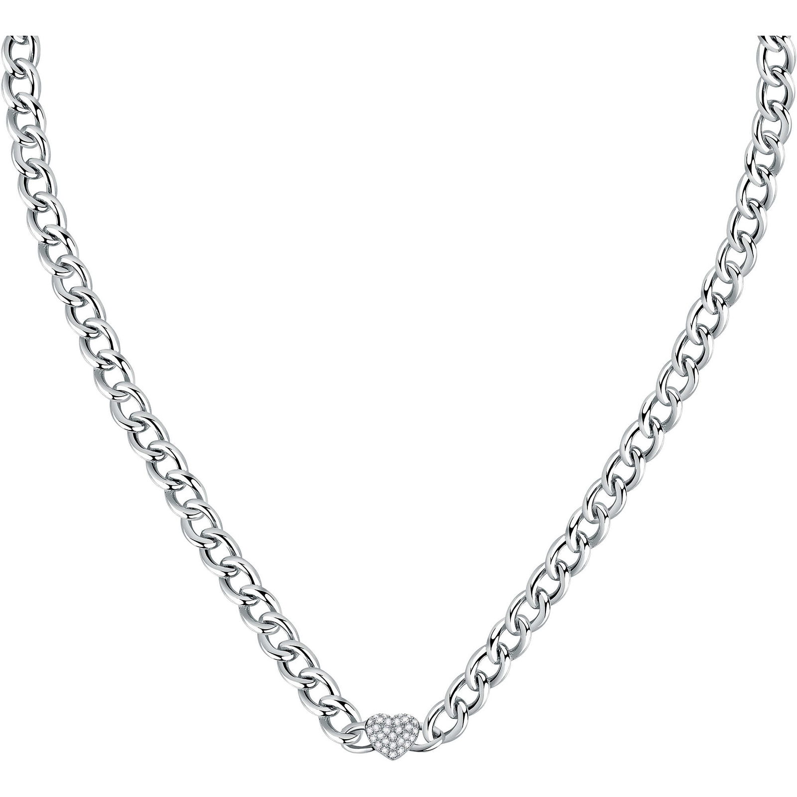 MORELLATO Womens Necklace INCONTRI SAUQ13 Stainless Steel Heart Swarovski