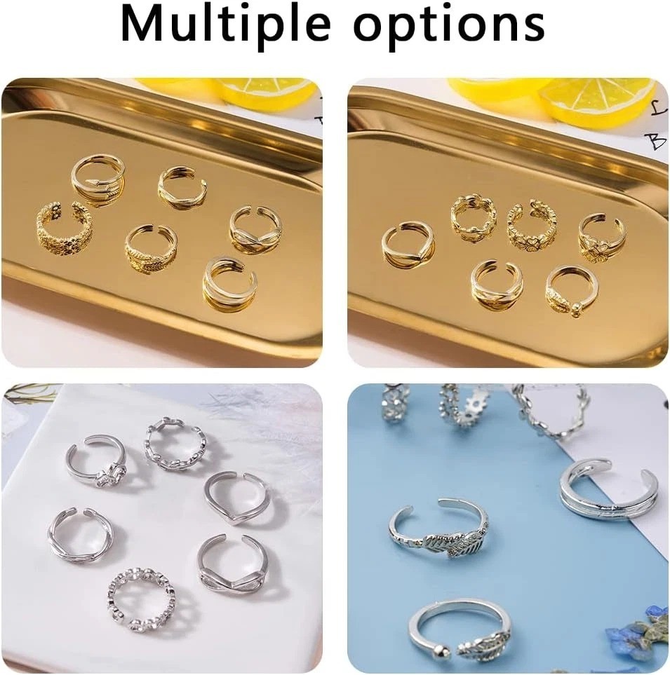 24Pcs Open Toe Rings Set for Women Adjustable Band Knuckle Ring Arrow