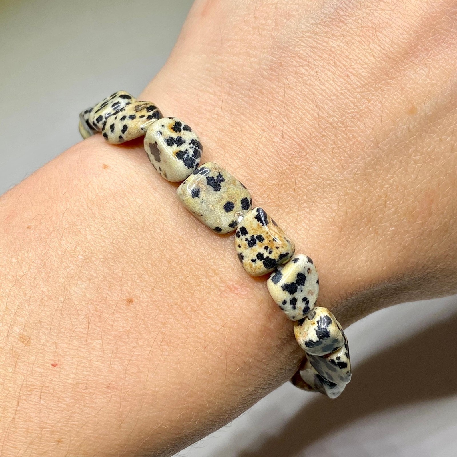 Dalmatian Jasper Crystal Bracelet