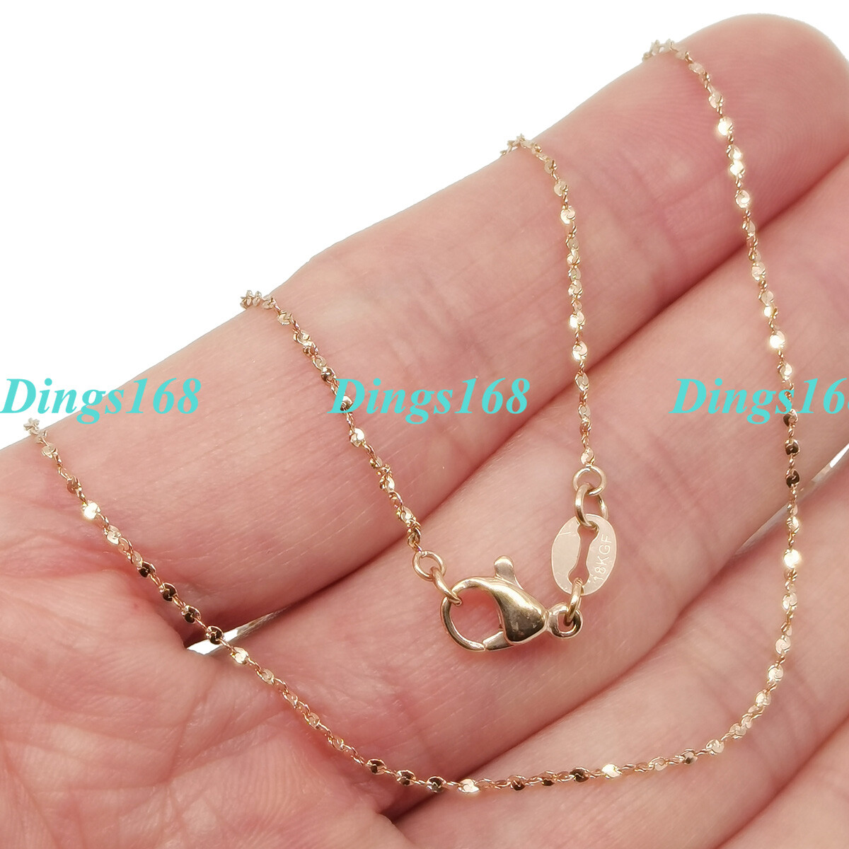 Unisex 18K Rose Gold Filled Tarnish-Free 16″-24″ Thin Starry Chain Necklace Y127