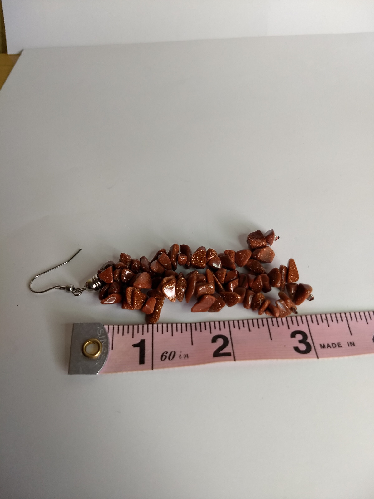 Red Orange Stone Bead Dangle Earrings Bracelet Set Western Boho Bohemian Hippie
