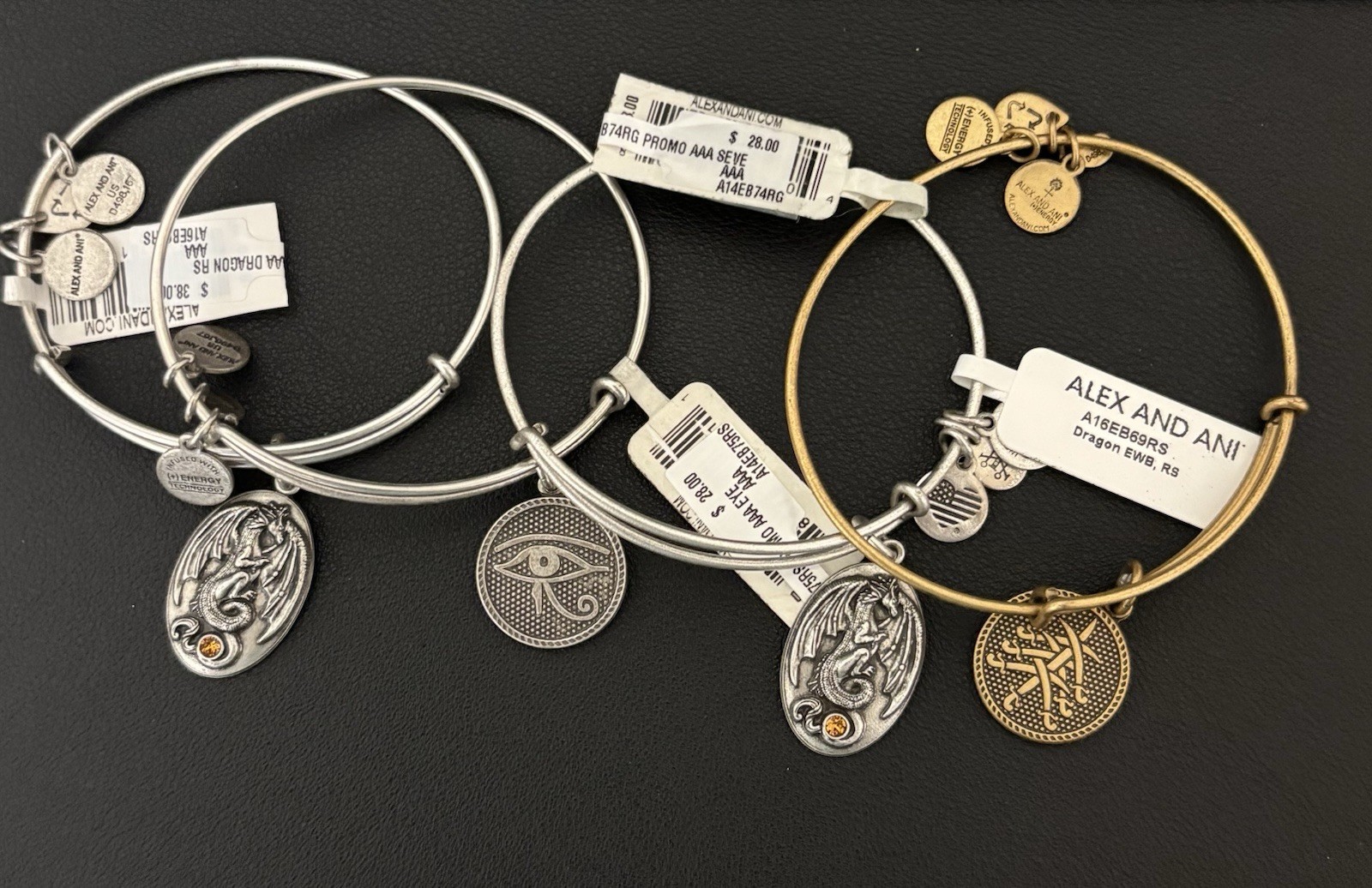 Alex and Ani 12pc NWT Mixed Lot Gold & Silver Tones Charm Bracelets