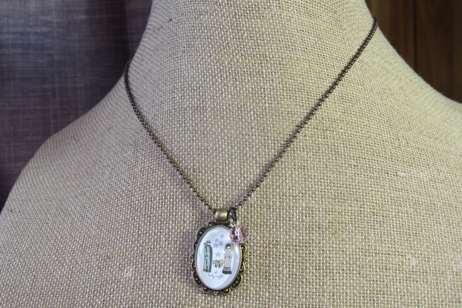 Plunder Necklace (new) SILENT NIGHT – ANTIQUE BALL CHAIN W/ PENDANT (PPA1990)