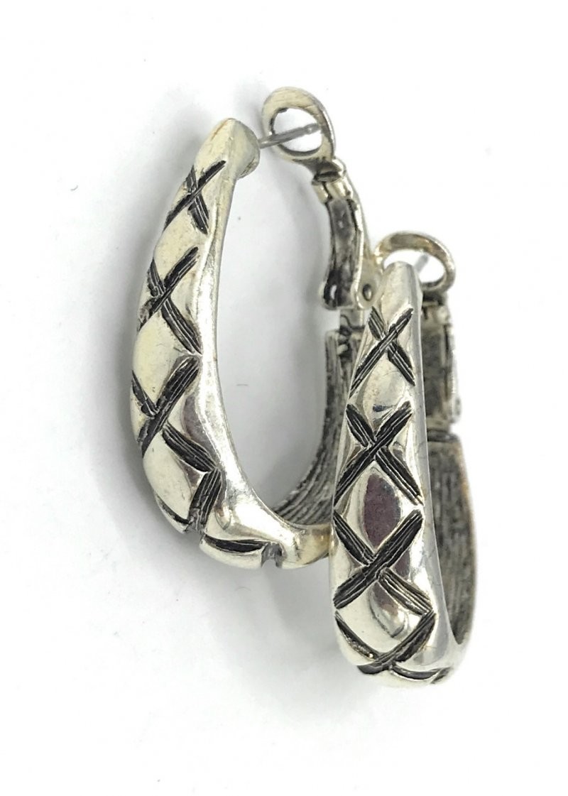 Premier Designs Jewelry Silver XIT Pierced Earrings, New