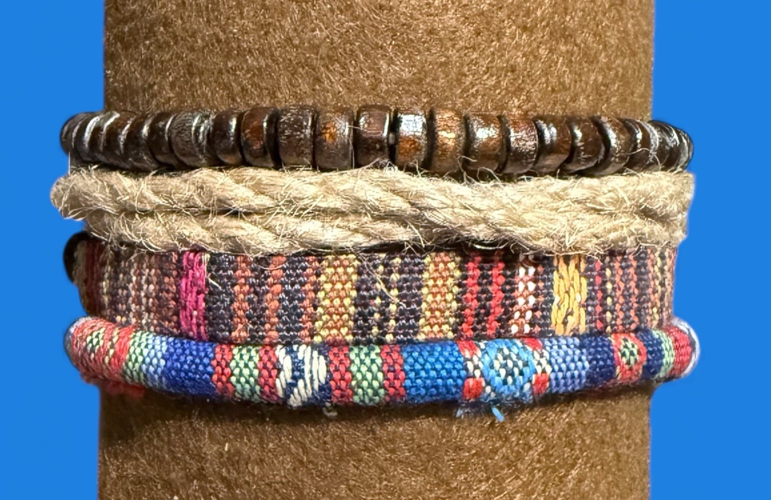 Boho Bracelets – Mixed 4 Piece Set – Adjustable Stackable