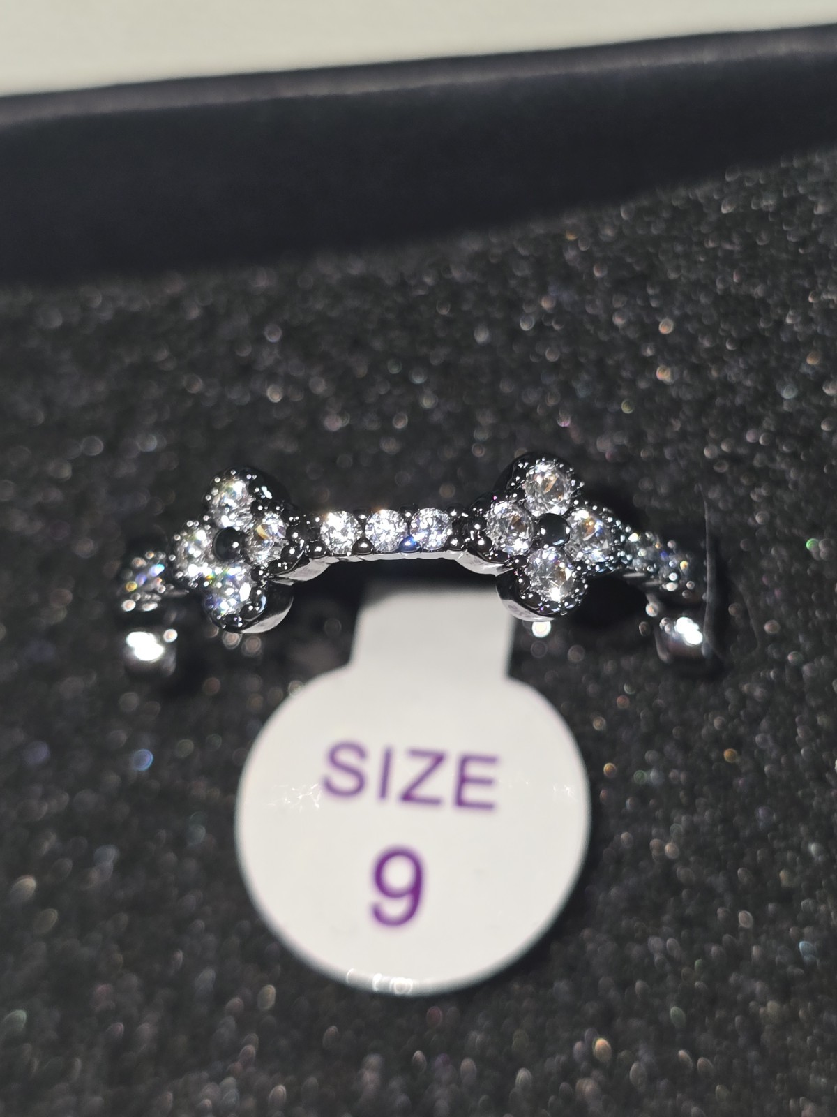 New Bomb Party The Carmella Ring Size 9 Hematite Plating