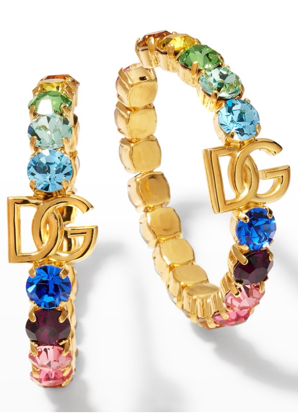 Dolce Gabbana Hoop Multicolor Earrings