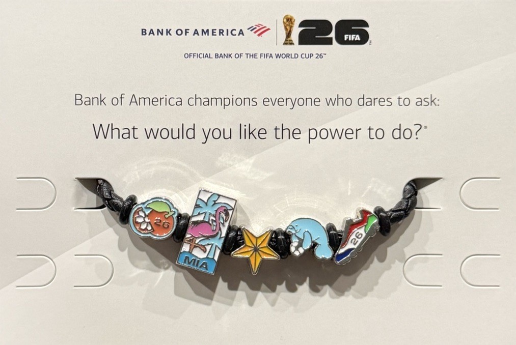 FIFA World Cup 26 Bank of America RARE MIAMI Charm Bracelet
