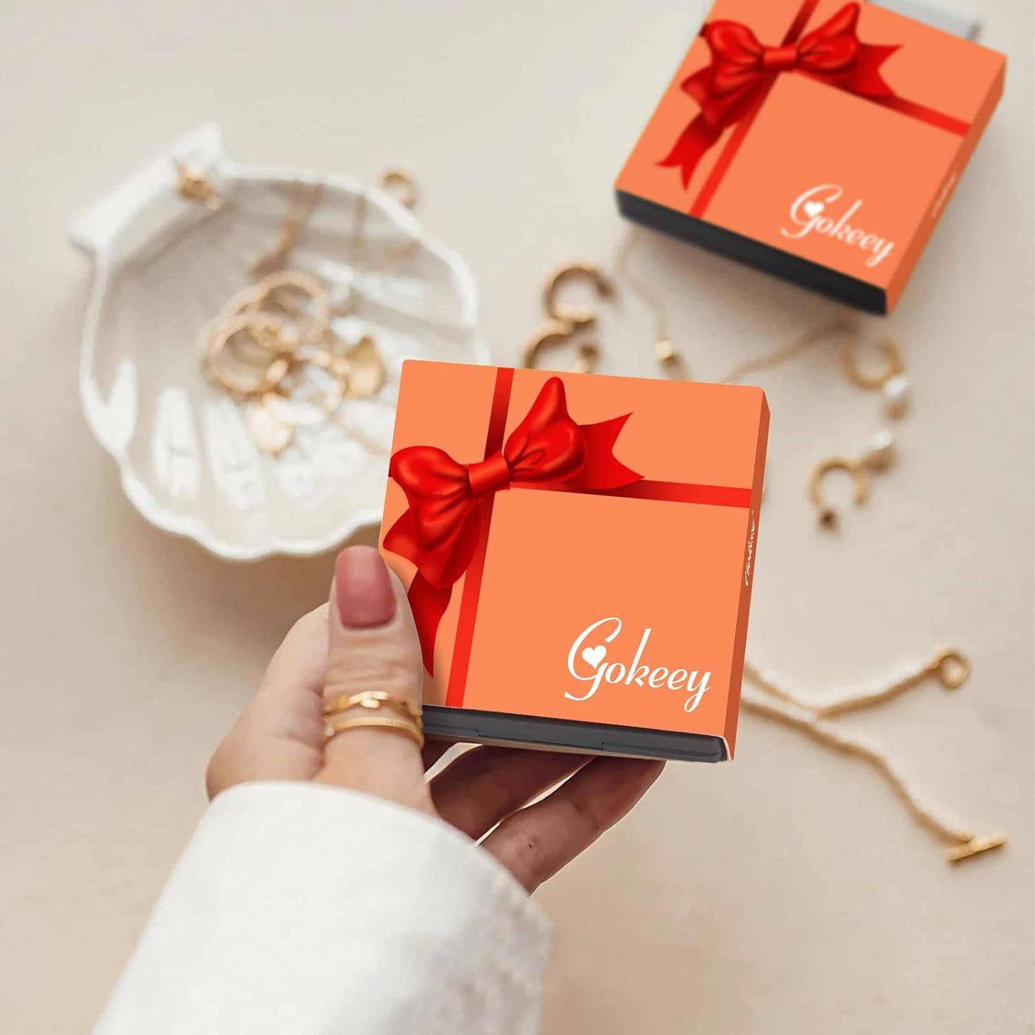 Gold Rings for Women Non Tarnish, Dainty 14K Gold Plated Stackable Thin Thumb Ri