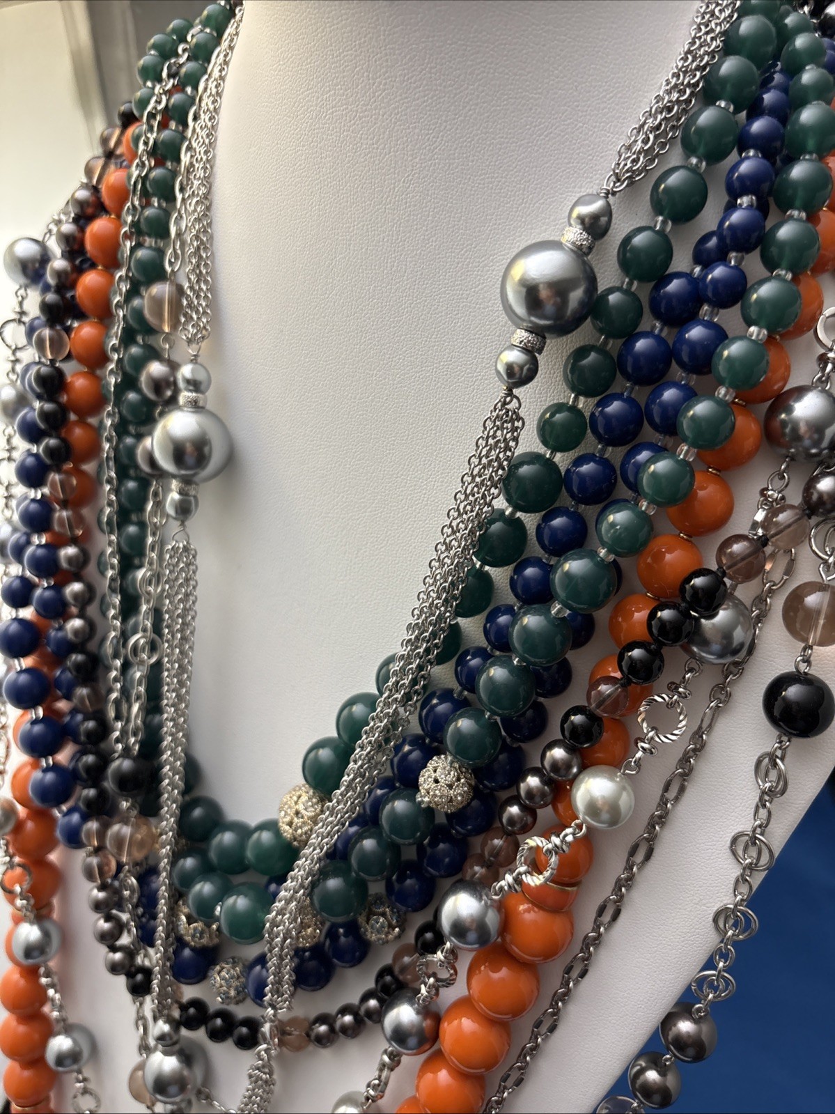 Talbots Necklace Chunky Beaded Lot of 7 Excellent Vintage Condition 1990s
