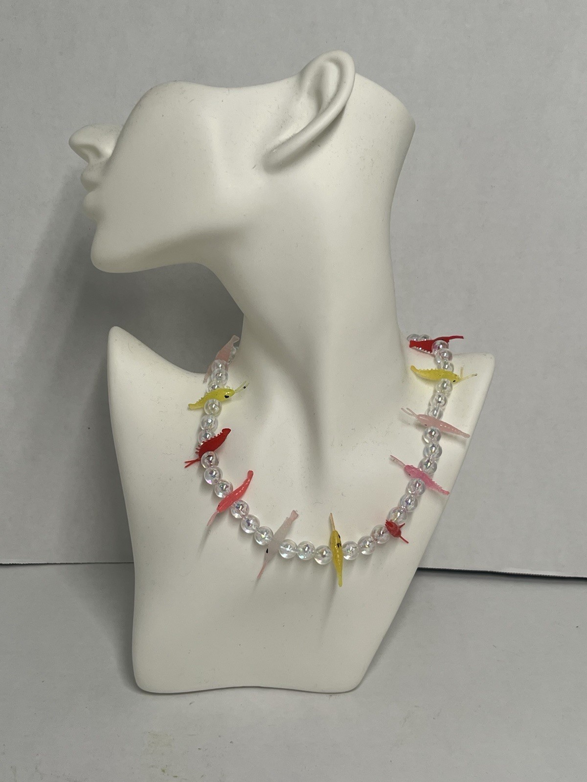 Shrimp Choker Necklace Woman Ocean Custom Pearl Unique Rare Htf Handmade