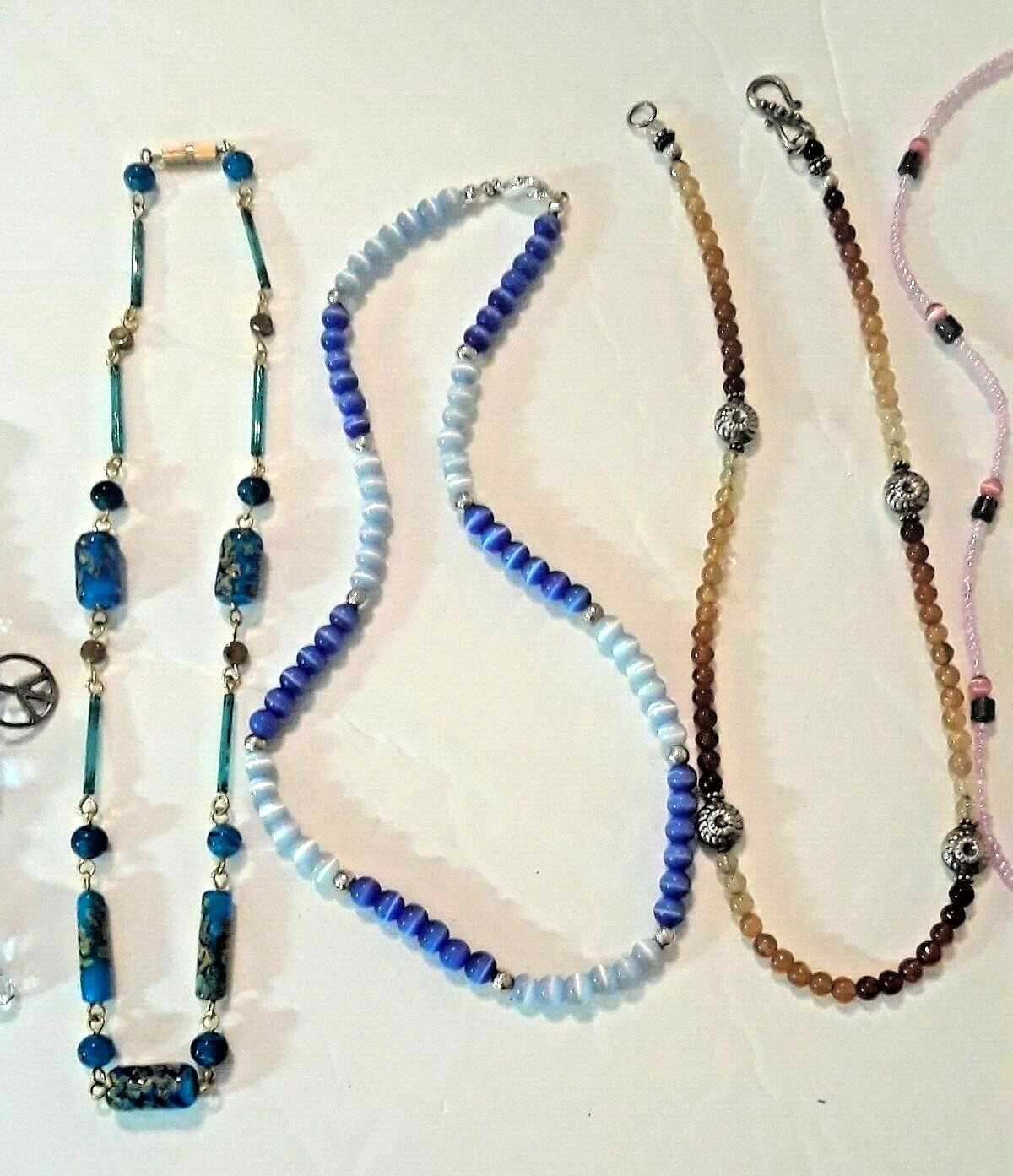 Beautiful colorful necklaces. Crystal, Glass, gem beads. moon glow, art glass +
