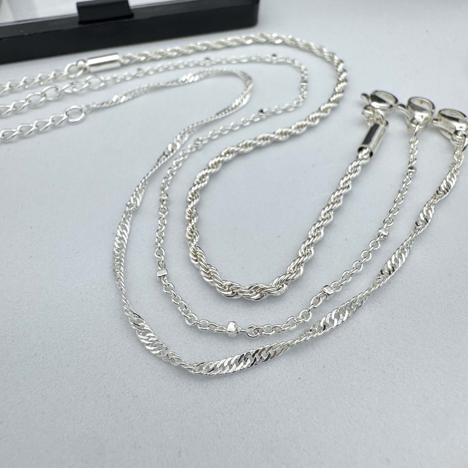 Silver Plated Bracelets Dainty Stackable DEARMAY Silver Plated Bracelets Gifts