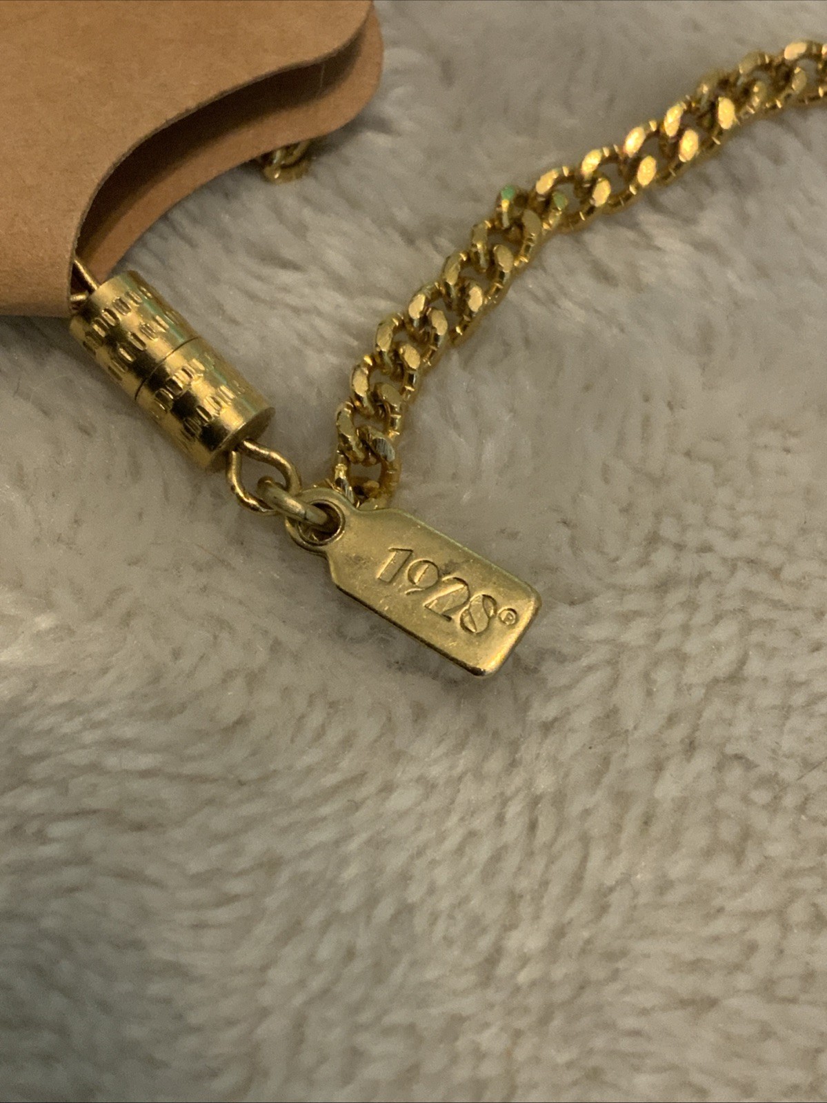1928 Brand Gold Tone Necklace And Earrings Set