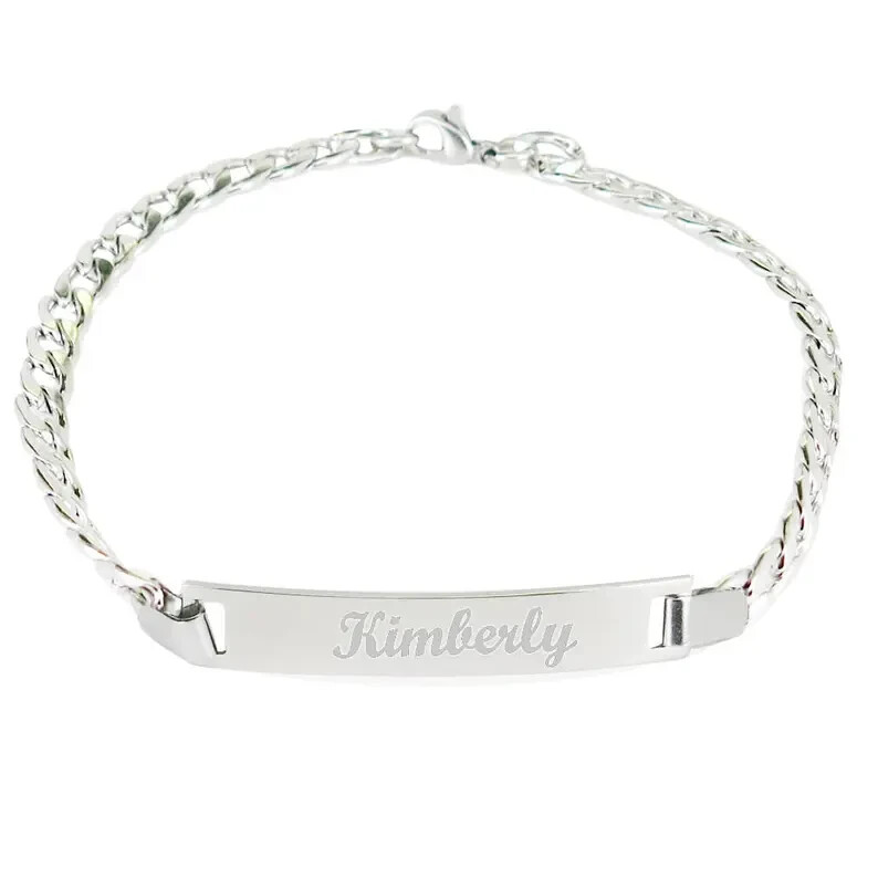 Personalized Gold Bar Bracelet Roman Numeral/Name Bar for Men and Women