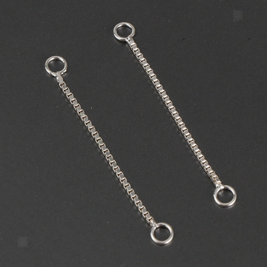 5cm/2″ S925 Sterling Silver Extension Chain for Necklace Extender Earrings Link
