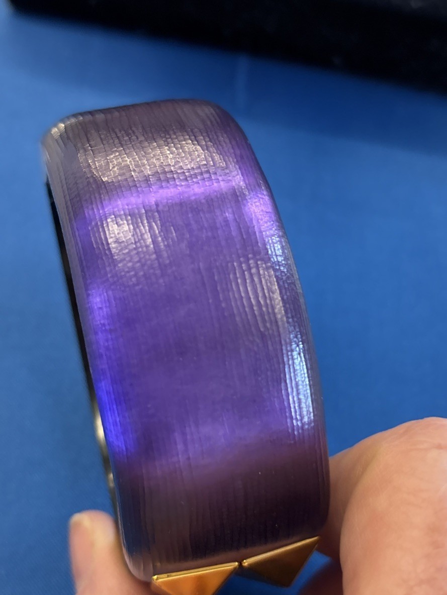 ALEXIS BITTAR Black/Purple Hinged Bracelet