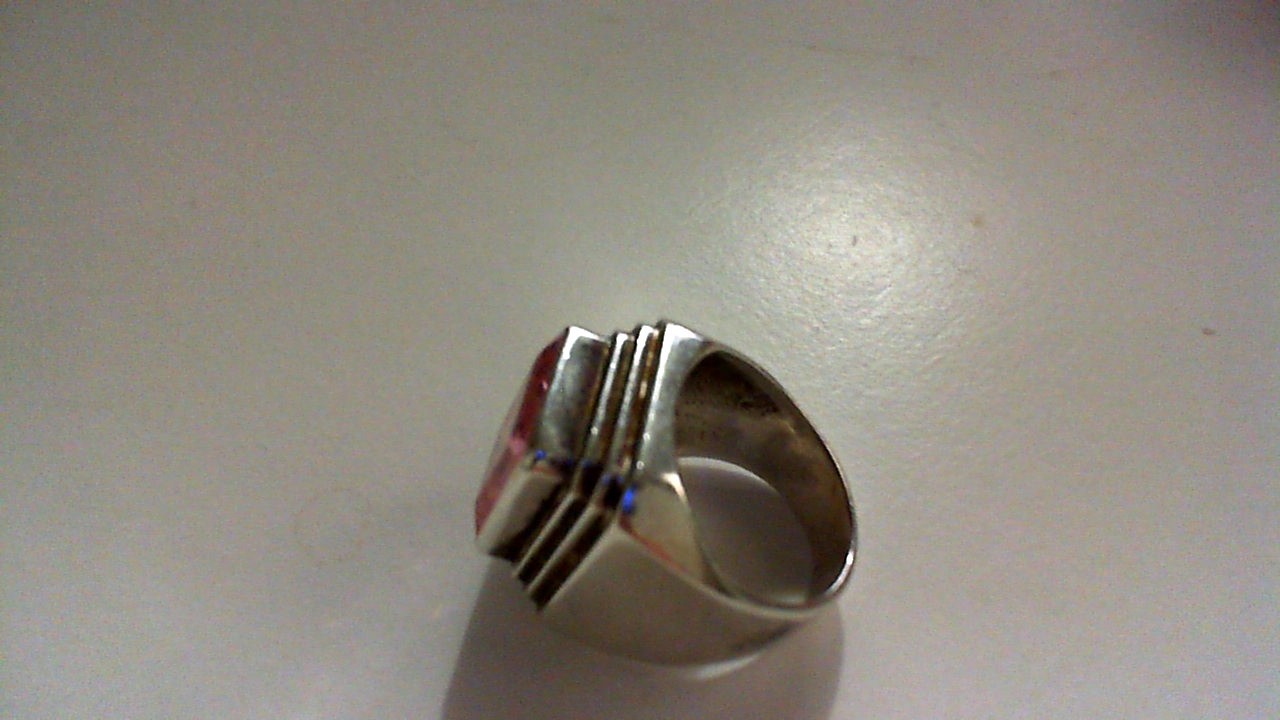 925 Silver Synthetic Stone Ring SIze 7 17 grams