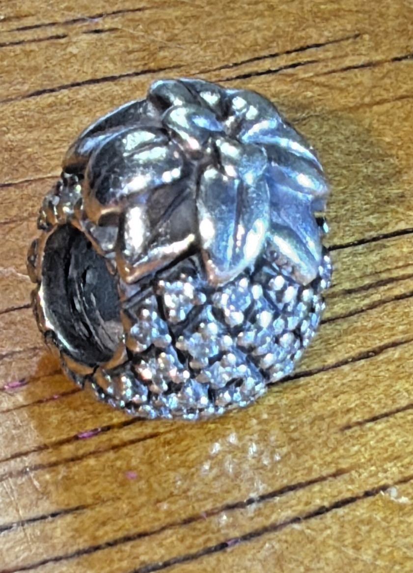 Authentic Pandora S.S. “Sparkling Pineapple” Charm #791293 – EUC