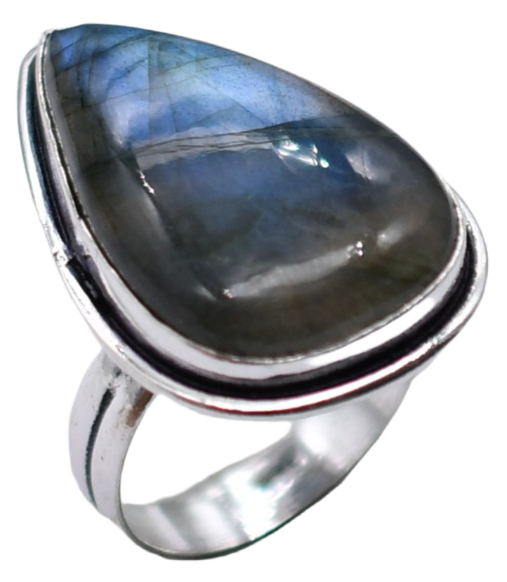 Labradorite Natural Gemstone Ethnic Antique Design Ring US Size-8.25 A259