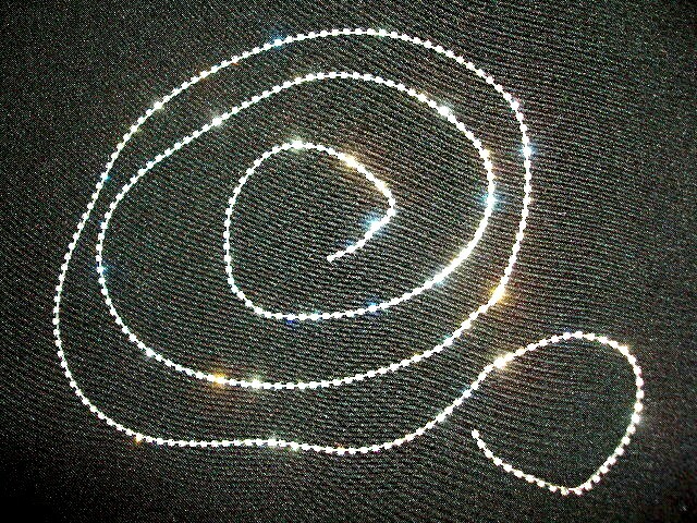 Rhinestone Necklace Lariat Chain Wrap Around Convertible Silver 58in Long Strand