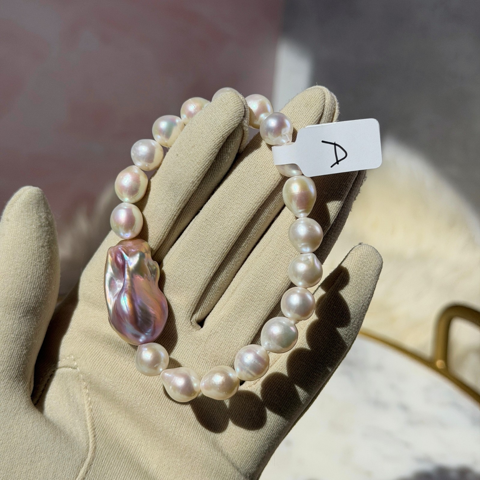 Mermaid Pearl Beaded Bracelet with Freshwater Baroque & Chinese Akoya Pearls