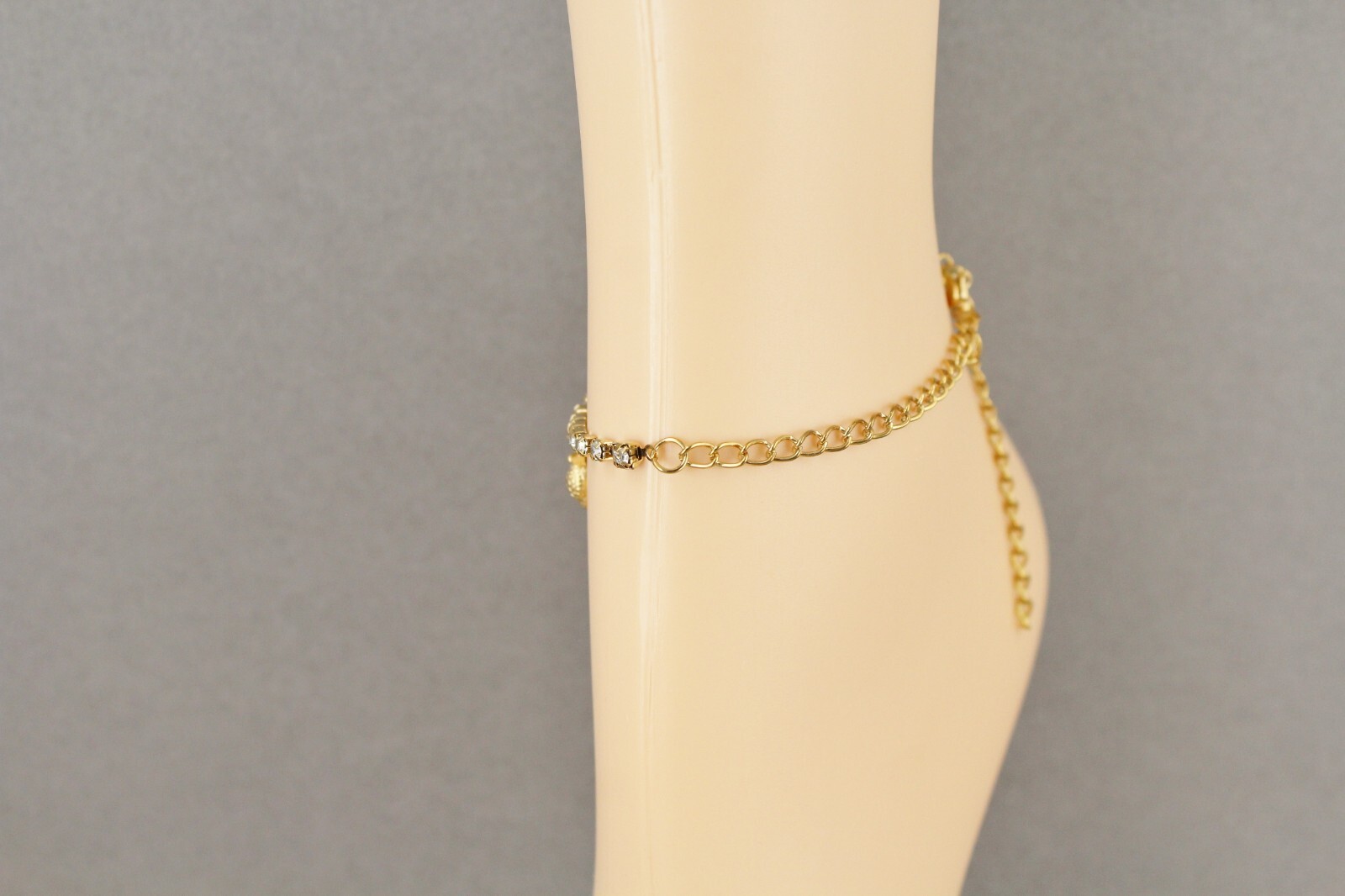 gold anklet turtle pendant charm dangle adjustable ankle bracelet 8-10″