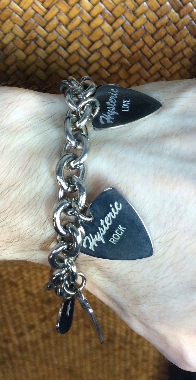 Hysteric Glamour Guitar Pick Charm Bracelet + Bag