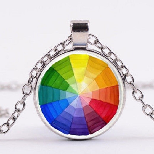 LGBT Silver 20″ Necklace Women Men Pendant RAINBOW PRIDE GAY Free GIFT BOX C581